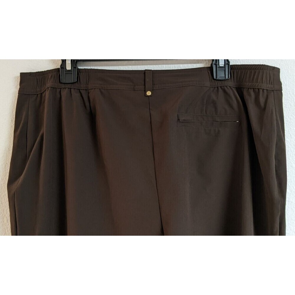 Women's CHICO'S ZENERGY Brown Poly/Spandex Athletic Casual Pants 2 Short 10/12 - Picture 3 of 11